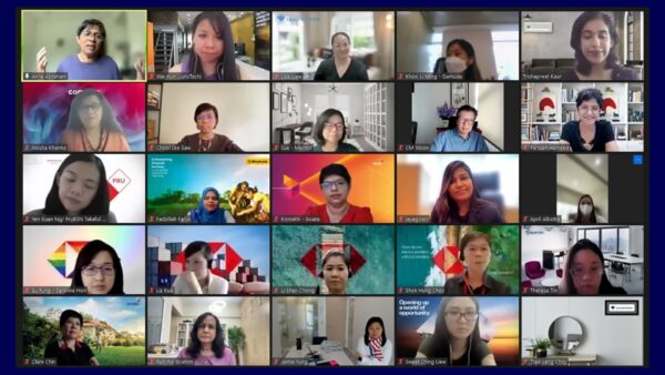 A candid shot during the WiL Virtual Graduation for women leaders